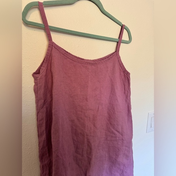 Sand Snow 100% Linen Night Dress Dusty Rose Pink Mini Stonewashed Medium EUC - Picture 3 of 6